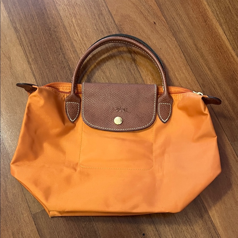 Longchamp Small Orange and Brown Women's Bag